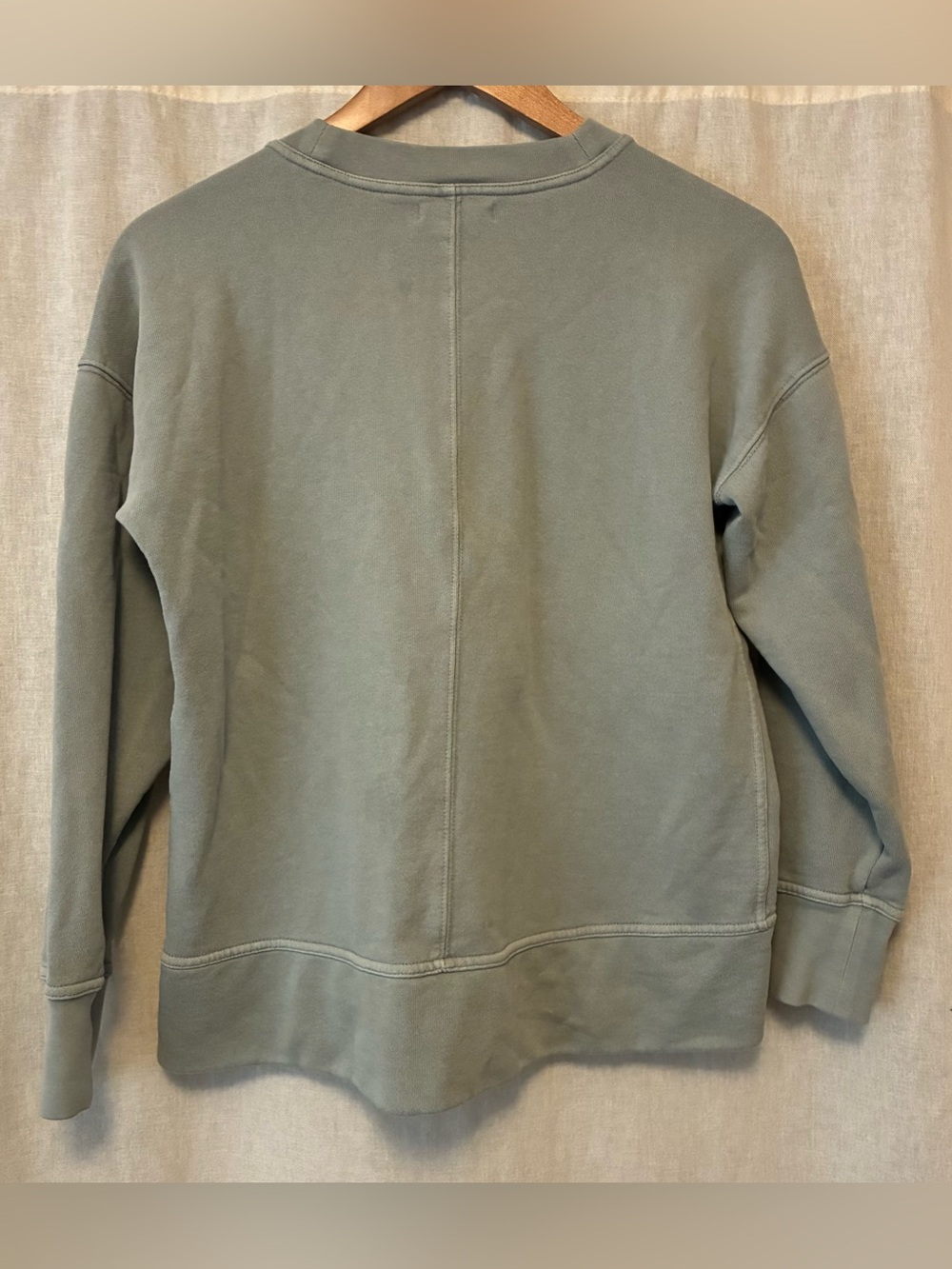 Madewell Light Sage Green Crewneck Sweatshirt 100% Cotton - Picture 2 of 4